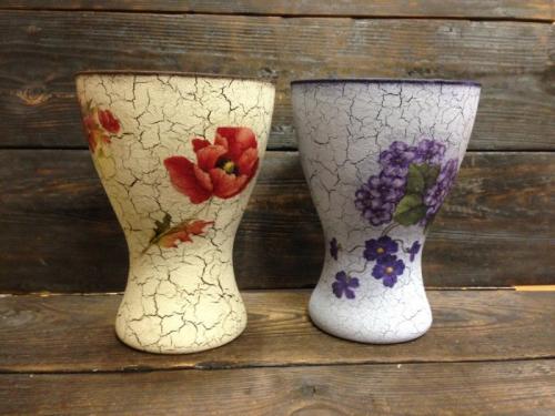 Ваза из стеклянной бутылки декупаж. Декупаж вазы — мастер-класс украшения и варианты создания стильной вазы своими руками (85 фото)