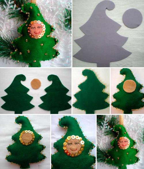 Новогодние игрушки из фетра. Выкройки красивых игрушек из фетра на Новый год 2020