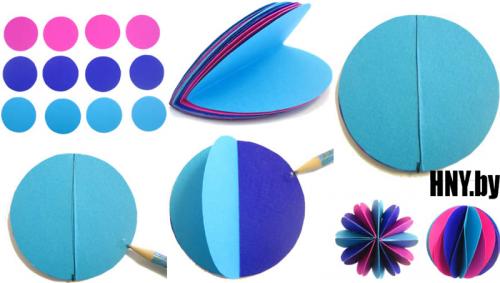 Игрушки на ёлку своими руками из картона и цветной бумаги. Новогодние шарики