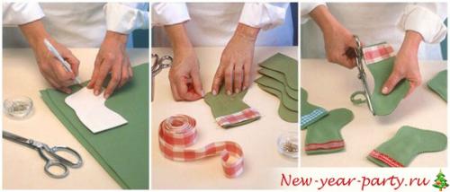 Новогодний сапожок из ткани своими руками. Как сделать Новогодний (Рождественский) сапожок для Санты?