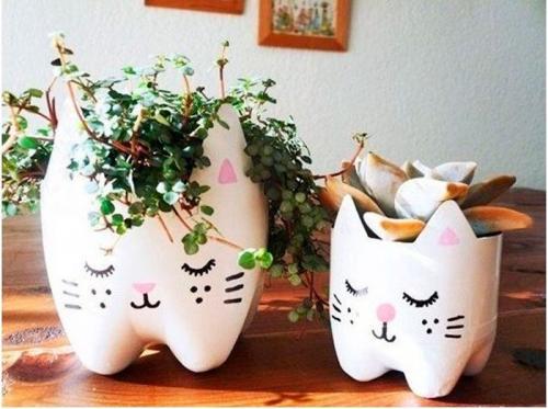 Цветочные вазы из пластиковых бутылок. Вазы из пластиковых бутылок