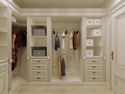 Идеи гардеробной комнаты. Дизайн интерьера гардеробной в просторной квартире