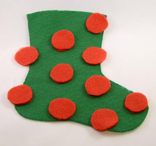 Носок для подарков своими руками из фетра. Новогодний носок из фетра