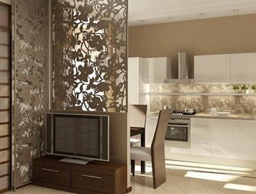 Как сделать мобильную перегородку. Гостиная