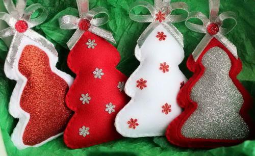 Игрушки из ткани своими руками на елку. Елочные игрушки из ткани своими руками 26