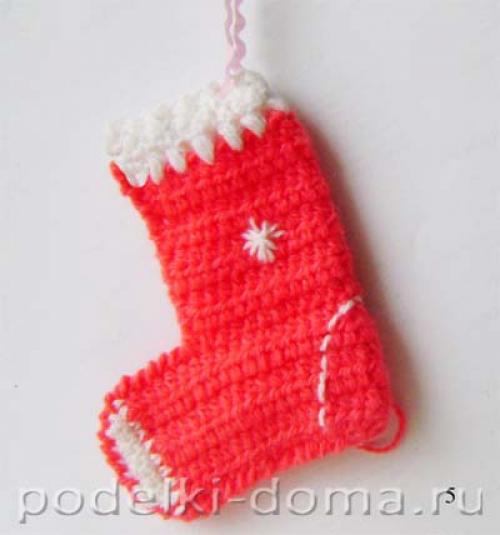 Рождественский носок своими руками. Как сшить носок для подарка 12