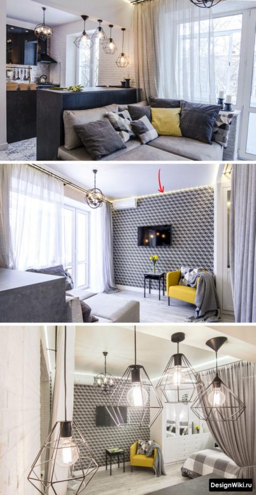 Гостиная кухня в частном доме. Модные тенденции 19