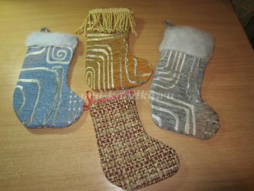 Рождественский носок своими руками. Как сшить носок для подарка 27