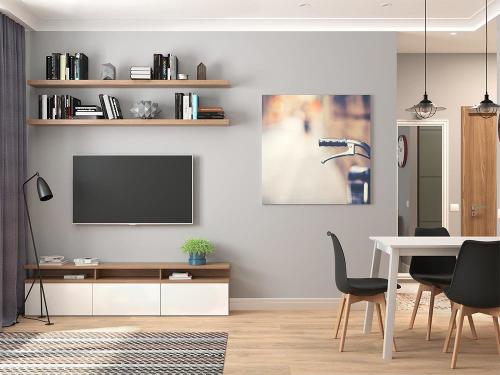 Дизайн однокомнатной квартиры для семьи из 4 человек. Однушка 35 кв. м для семьи с двумя детьми