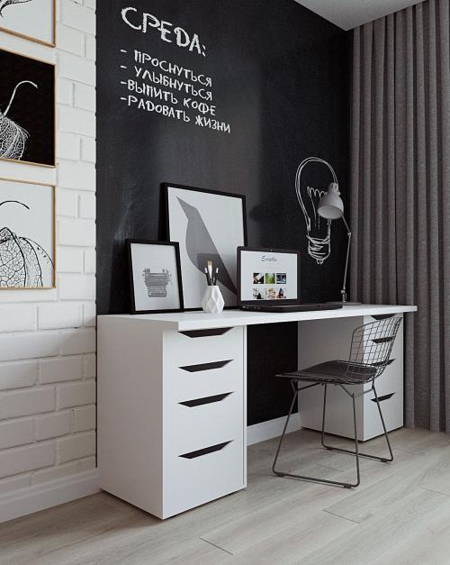 Доска меловая в интерьере. Грифельная или меловая доска в интерьере: стиль и удобство