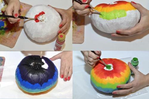 Часы из тыквы.  Необычные дачные часы 05