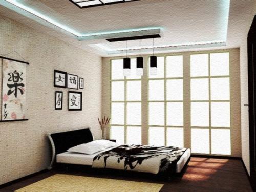 Ремонт комнаты в японском стиле. Спальня