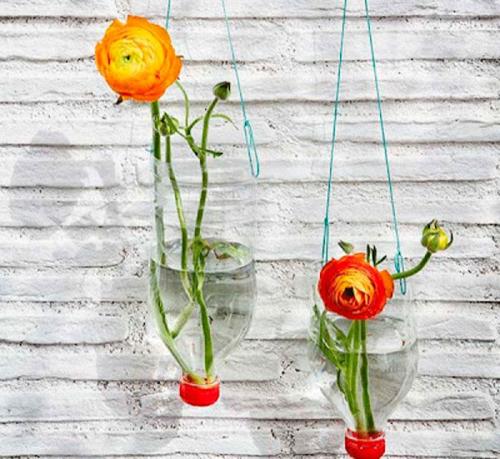 Цветочные вазы из пластиковых бутылок. Вазы из пластиковых бутылок