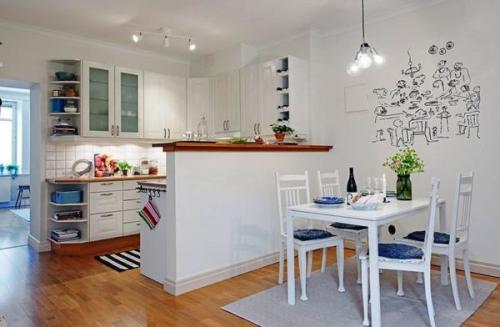 Дизайн кухни студии с перегородкой. Разделить или объединить кухню от комнаты?