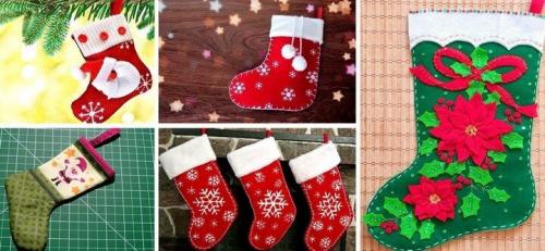 Рождественские носки своими руками. Новогодний сапожок для подарков своими руками: лучшие идеи