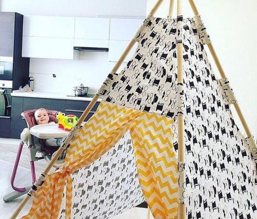 Как сделать шалаш для детей дома своими руками. Детский вигвам своими руками 22