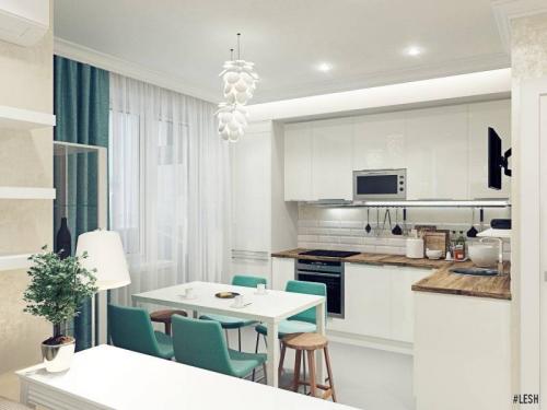 Дизайн кухни студии 20 кв м. Выбор стиля и цвета