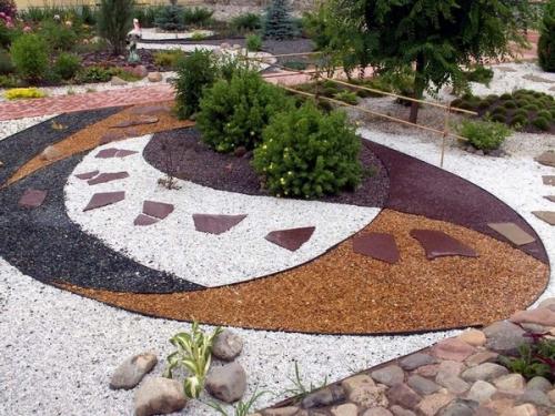 Кора цветная для клумб.  Мульчирование и укрытие почвы