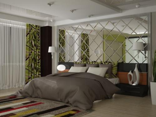 Как сделать зеркальную стену. Зеркальные стены в интерьере. Подробности и факты 04