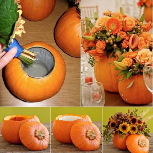 Осенняя ваза из тыквы. Красивые поделки из тыквы на выставку в школу