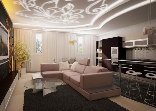 Светящийся потолок в ванной. Плюсы и минусы натяжного светящегося потолка