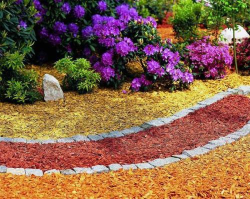 Кора дерева для ландшафта. Цветная древесная кора для ландшафтного дизайна – применение