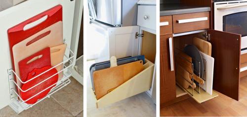 Как сэкономить место в кухонных шкафах. Удобная кухня: организация хранения