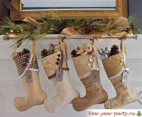 Новогодний сапожок из ткани своими руками. Как сделать Новогодний (Рождественский) сапожок для Санты?