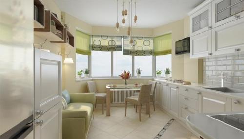 Как оформить окно с эркером на кухне. Устройство обеденной зоны 23