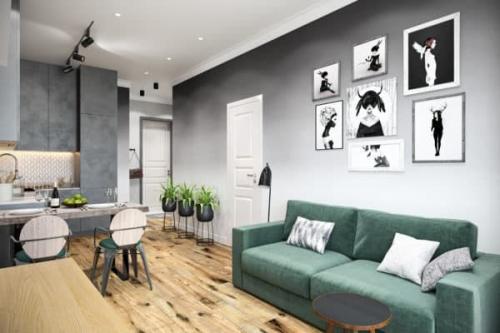 Двухкомнатная квартира 42 кв.м дизайн. Дизайн квартиры 42 кв. м: зонирование и фото готовых решений