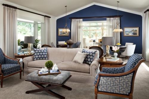 Как в гостиной выделить стену плиткой. Акцентная стена в интерьере: где и зачем?