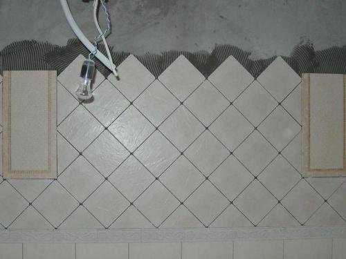 Укладка плитки по диагонали с декором. Укладка плитки по диагонали: все тонкости процесса