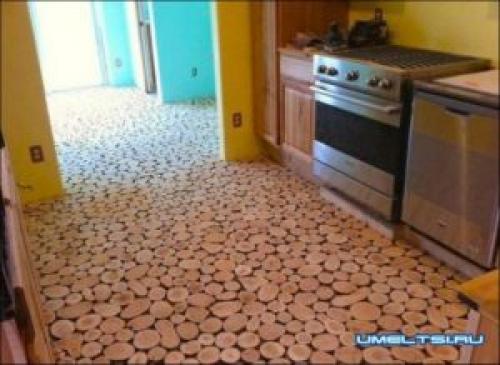 Полы из спилов дерева технология своими руками. Пол из спилов дерева своими руками 05