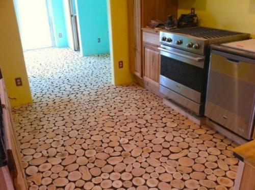 Полы из спила дерева своими руками. Преимущества и недостатки пола из спилов дерева своими руками 07