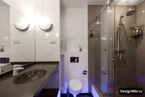 В спальне душевая. Нюансы дизайна 09