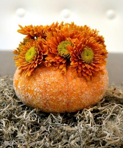 Ваза из тыквы своими. Вазы из тыквы – яркое и свежее украшение интерьера своими руками 07