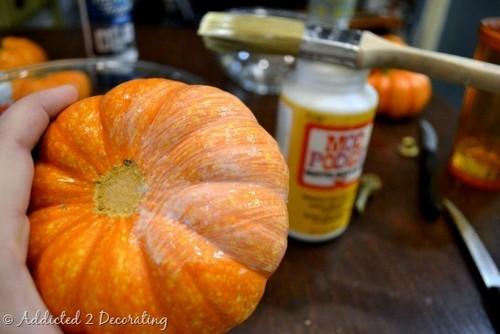 Как сделать вазу из декоративной тыквы. Вазы из тыквы – яркое и свежее украшение интерьера своими руками 04