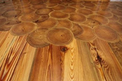 Пол из спилов и эпоксидной смолы. Пол из деревянных спилов своими руками