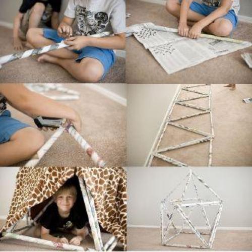 Как сделать шалаш, как дома. Часть 1 Сооружение простейшей крепости из одеял 14