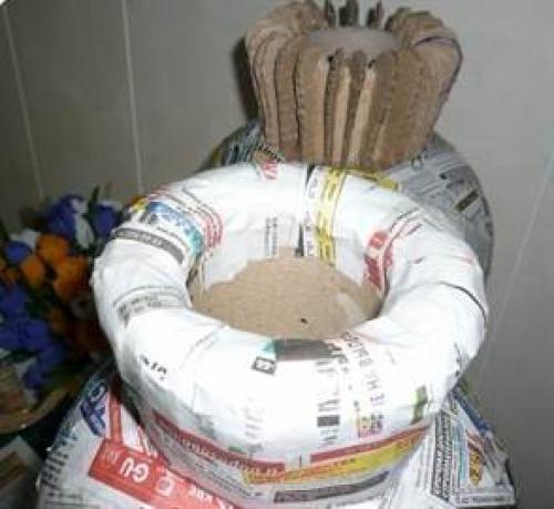 Напольные вазы из трубы от линолеума своими руками. Напольный предмет декора