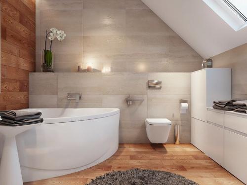 Устройство санузла в мансарде. 7 подходящих стилей для оформления ванной комнаты на мансарде