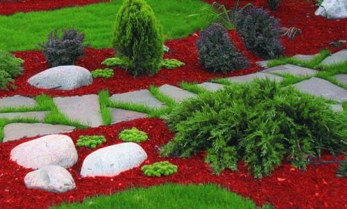 Как засыпать клумбу корой. Декоративные органические отсыпки