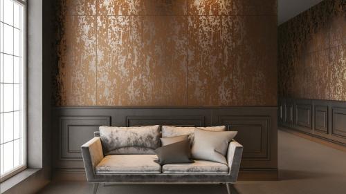 Металлизированные обои для стен. Металлизированные обои практичность и роскошь в интерьере