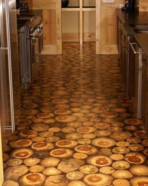 Как сделать пол из спилов дерева своими руками. Пол из деревянных спилов своими руками