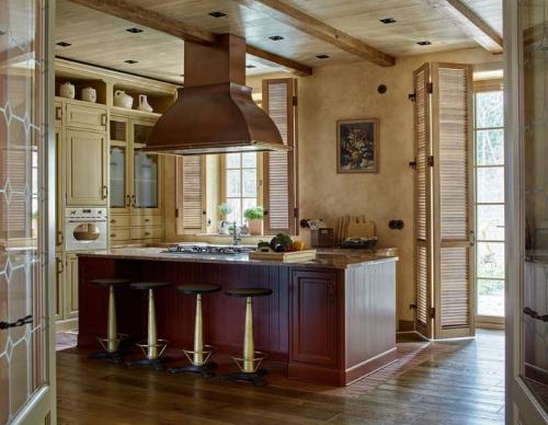 Кухня в итальянском стиле. Отделка потолка, стен и пола в итальянском стиле