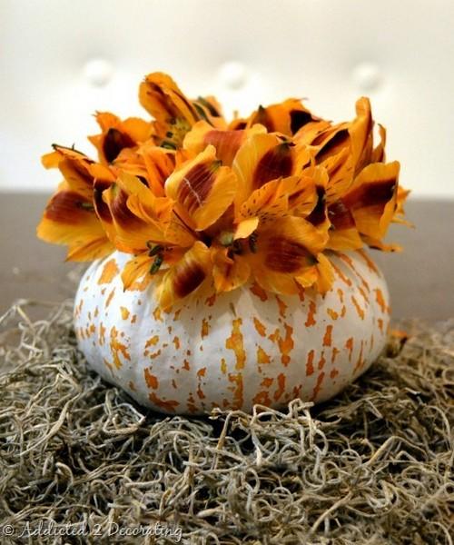 Как сделать вазу из декоративной тыквы. Вазы из тыквы – яркое и свежее украшение интерьера своими руками 09