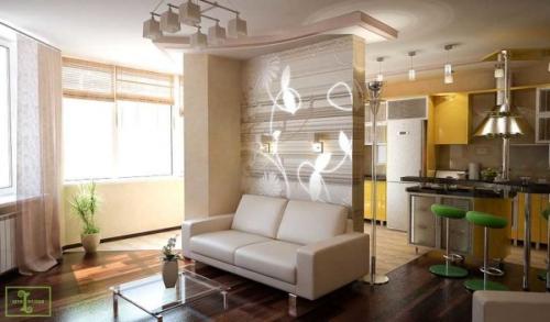 Зонирование маленькой студии. Зонирование при оформлении квартиры-студии