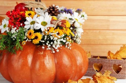 Осенняя ваза из тыквы. Красивые поделки из тыквы на выставку в школу