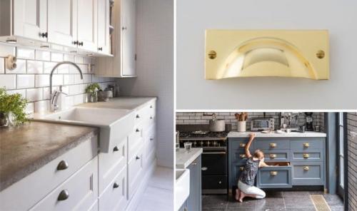 Сочетание кухонных фасадов и ручек. Основные виды кухонных ручек