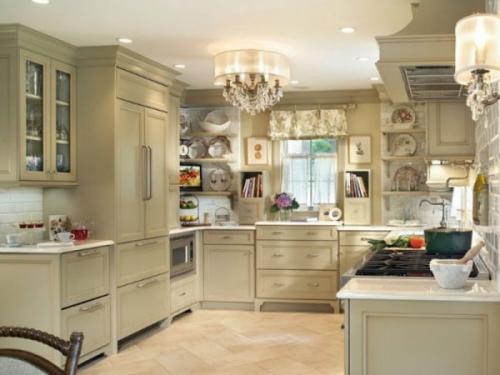 Споты в интерьере кухни. Какие виды осветительных приборов используются